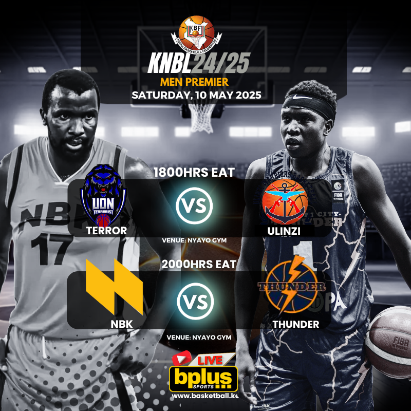 bplus_KE's tweet photo. Two epic battles  LIVE on #BPlus!

Tip-off at 6:00PM:
@UONTerrorists takes on the mighty #UlinziWarriors — campus fire meets disciplined force!

Then at 8:00PM:
@National_Bank  goes head-to-head with @nct_basketball  — it’s going to be lightning-fast action!

It’s a whole vibe! https://t.co/vDhOz7AQ45