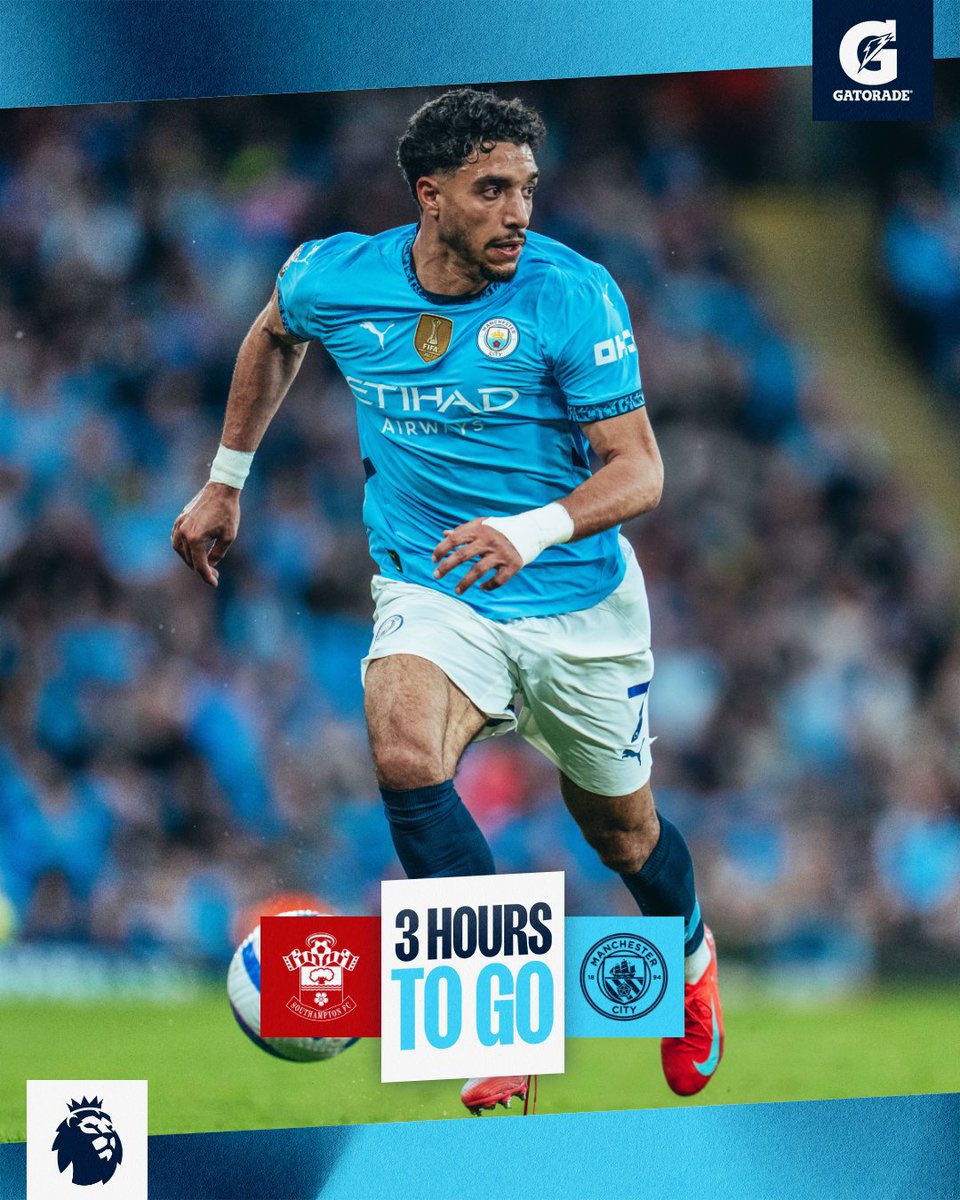 ManCityTH's tweet photo. นับถอยหลัง 3️⃣ ชั่วโมง! ☀️

#ManCityTH | @Gatorade https://t.co/ovP1YyK3WC