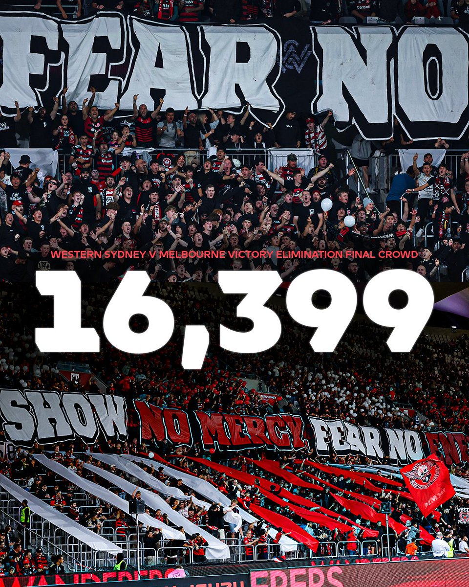 Isuzu UTE A-League (@aleaguemen) on Twitter photo Fair play, Wanderland ๐๐๏ธ๐ Commbank Stadium has been ๐ฟ๐ผ๐ฐ๐ธ๐ถ๐ป๐ด tonight!
<a href="/wswanderersfc/">WS Wanderers FC</a> arrive in the finals with their biggest non-Sydney Derby home crowd of the season ๐
Watch #WSWvMVC live NOW on Paramount+ & 10 Bold ๐บ Fair play, Wanderland ๐๐๏ธ๐ Commbank Stadium has been ๐ฟ๐ผ๐ฐ๐ธ๐ถ๐ป๐ด tonight!
<a href="/wswanderersfc/">WS Wanderers FC</a> arrive in the finals with their biggest non-Sydney Derby home crowd of the season ๐
Watch #WSWvMVC live NOW on Paramount+ & 10 Bold ๐บ