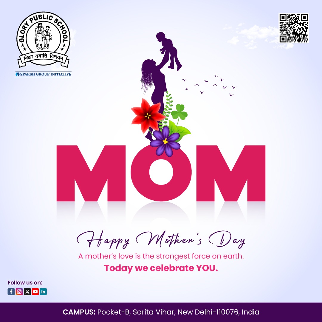 PublicGlory's tweet photo. 𝐇𝐚𝐩𝐩𝐲 𝐌𝐨𝐭𝐡𝐞𝐫’𝐬 𝐃𝐚𝐲!

At Glory Public School, we believe a mother’s love is the strongest force on earth — unconditional, unshakable, and eternal.

Today, we celebrate YOU — the heart of every home.

#HappyMothersDay #Glorypublicschool #MothersLove #CelebrateMoms https://t.co/E94flgxznv