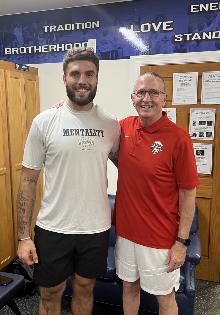 Great having My Man AJ Frye ‘20 on campus yesterday! Outstanding player! Outstanding friend!