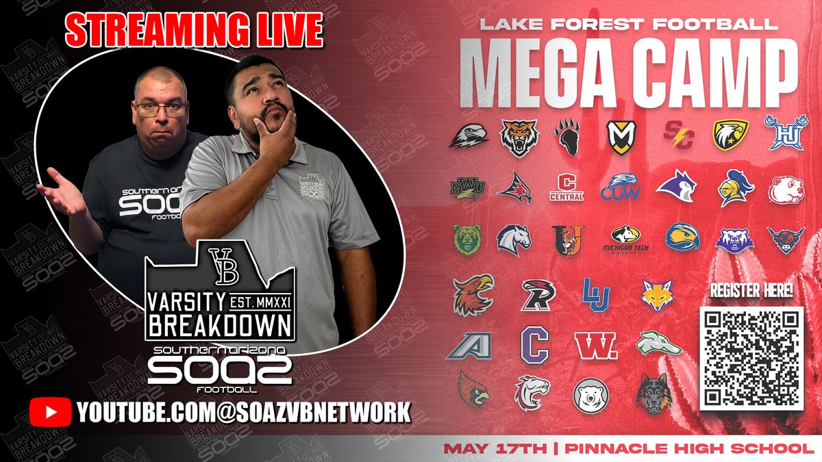 Southern Arizona Football (@soazfootball) on Twitter photo <a href="/LFC_FOOTBALL/">Jim Catanzaro</a> Thanks to <a href="/LFC_FOOTBALL/">Jim Catanzaro</a> we will be streaming the camp. This is one of the largest camps in Arizona so make sure you REGISTER NOW!!! With more than 33 Colleges attending the event. <a href="/LFC_FOOTBALL/">Jim Catanzaro</a> Thanks to <a href="/LFC_FOOTBALL/">Jim Catanzaro</a> we will be streaming the camp. This is one of the largest camps in Arizona so make sure you REGISTER NOW!!! With more than 33 Colleges attending the event.