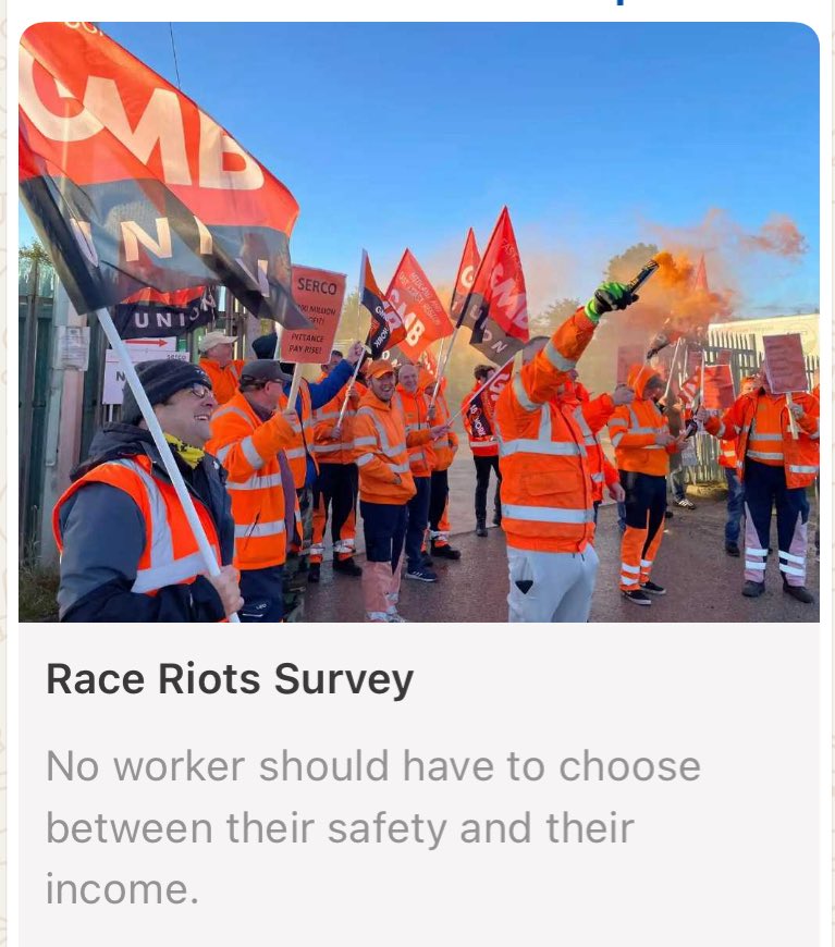 Ali Haydor (@thealihaydor) on Twitter photo Dear Member,
Racism in any workplace is a serious health and safety issue.
The evidence from this survey will also be used in a Special Report to GMB Congress 2025 on Anti-Racism.
Please complete the survey here: 
gmb.org.uk/race-riots-sur…
In solidarity,
GMB Union Dear Member,
Racism in any workplace is a serious health and safety issue.
The evidence from this survey will also be used in a Special Report to GMB Congress 2025 on Anti-Racism.
Please complete the survey here: 
gmb.org.uk/race-riots-sur…
In solidarity,
GMB Union