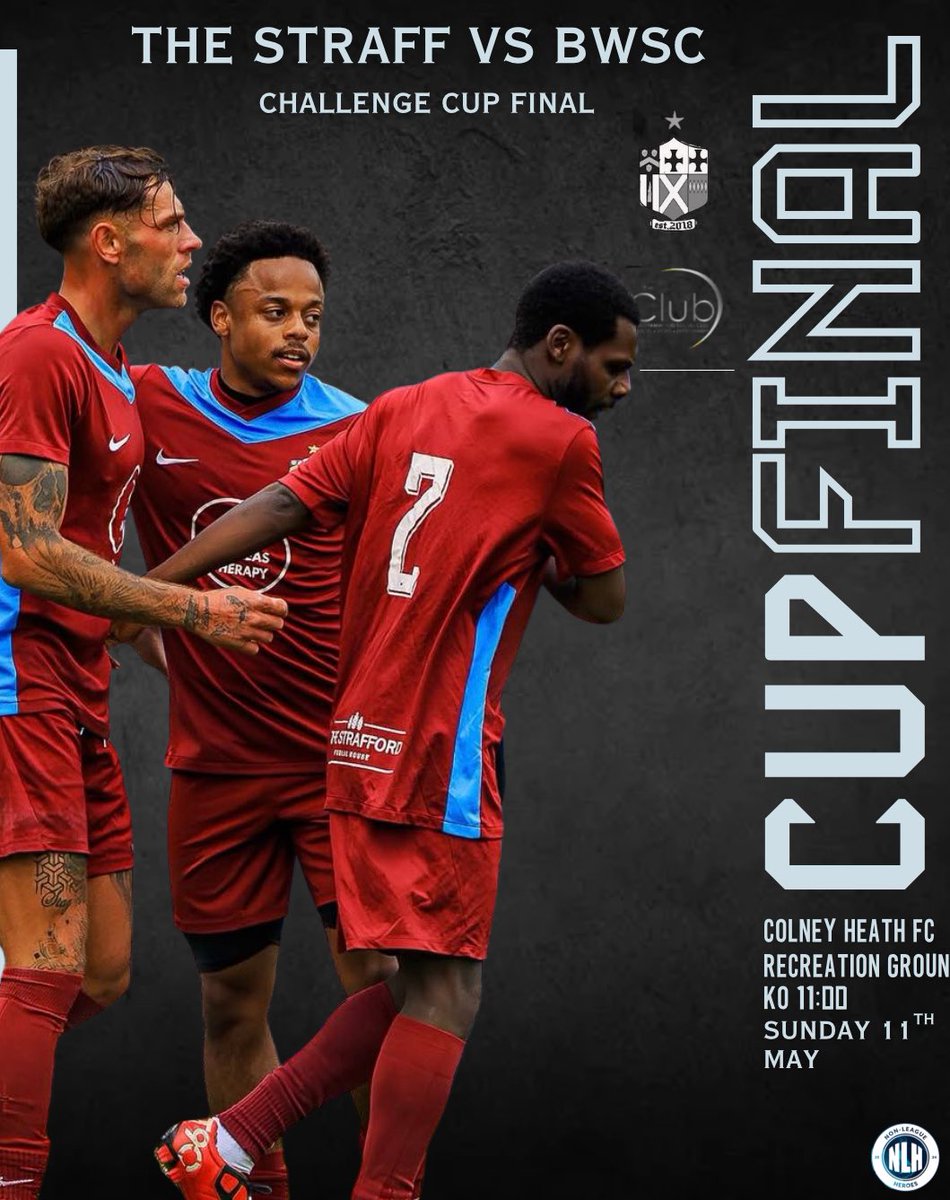 Cup Final number two tomorrow, hopefully we make amends from last weekend.

11am Kick Off @ Colney Heath FC

#ComeOnTheStraff
