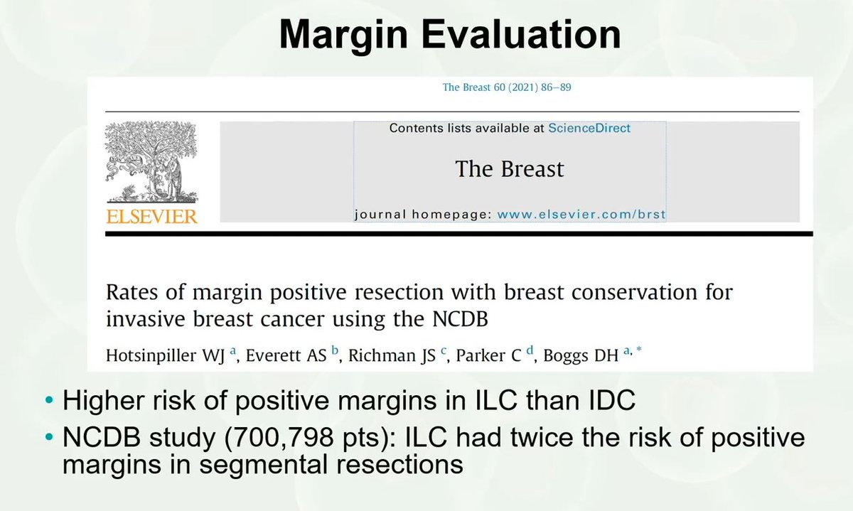 Breast-Invasive Lobular Carcinoma
Higher risk of positive margins than invasive ductal carcinoma (IDC)
ILC had twice the risk of positive margins in segmental resections

Dr. Sahin #USCAP25 #pathology #PathX
