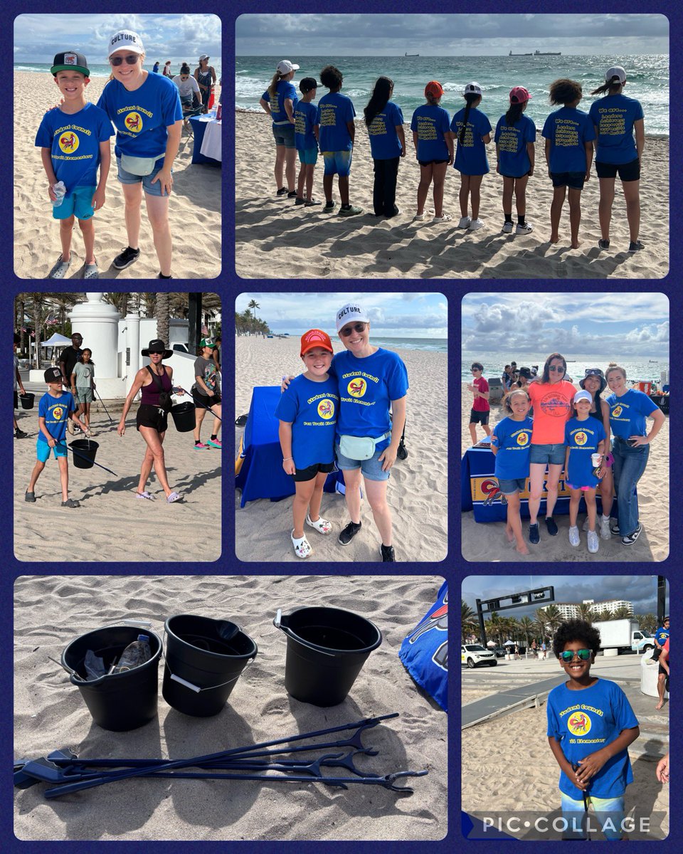 Our incredible Student Council, led by Mrs. Atelus and Mrs. Vsetecka, took their leadership to the shore today with a beach cleanup at Fort Lauderdale Beach! Proud of our Trailblazers for making a positive impact in our community! #TrailblazerPride #LearnTodayLeadTomorrow