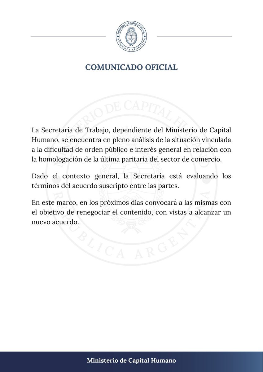 tomasrebord's tweet image. Extraño, parece que los trabajadores de comercio habían logrado comprar más dinero a sus empleadores de mutuo acuerdo pero el Gobierno no quiere.
