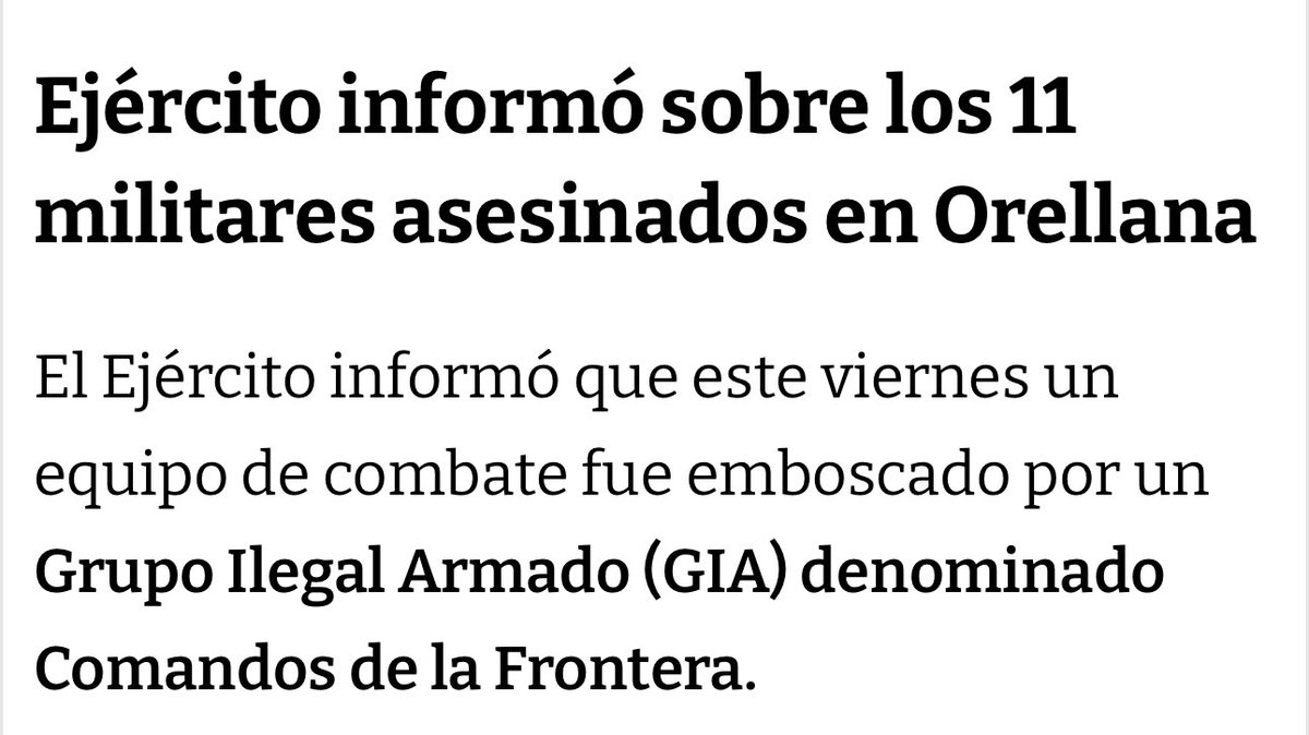 Mi sentido pésame y solidaridad con los familiares de los militares asesinados en el cumplimiento del deber 🇪🇨

Es necesario recordar que en el #CasoFachada la hipótesis de investigación gira en torno a los actos de corrupción que involucran a varios Jueces de la unidad “ANTI”