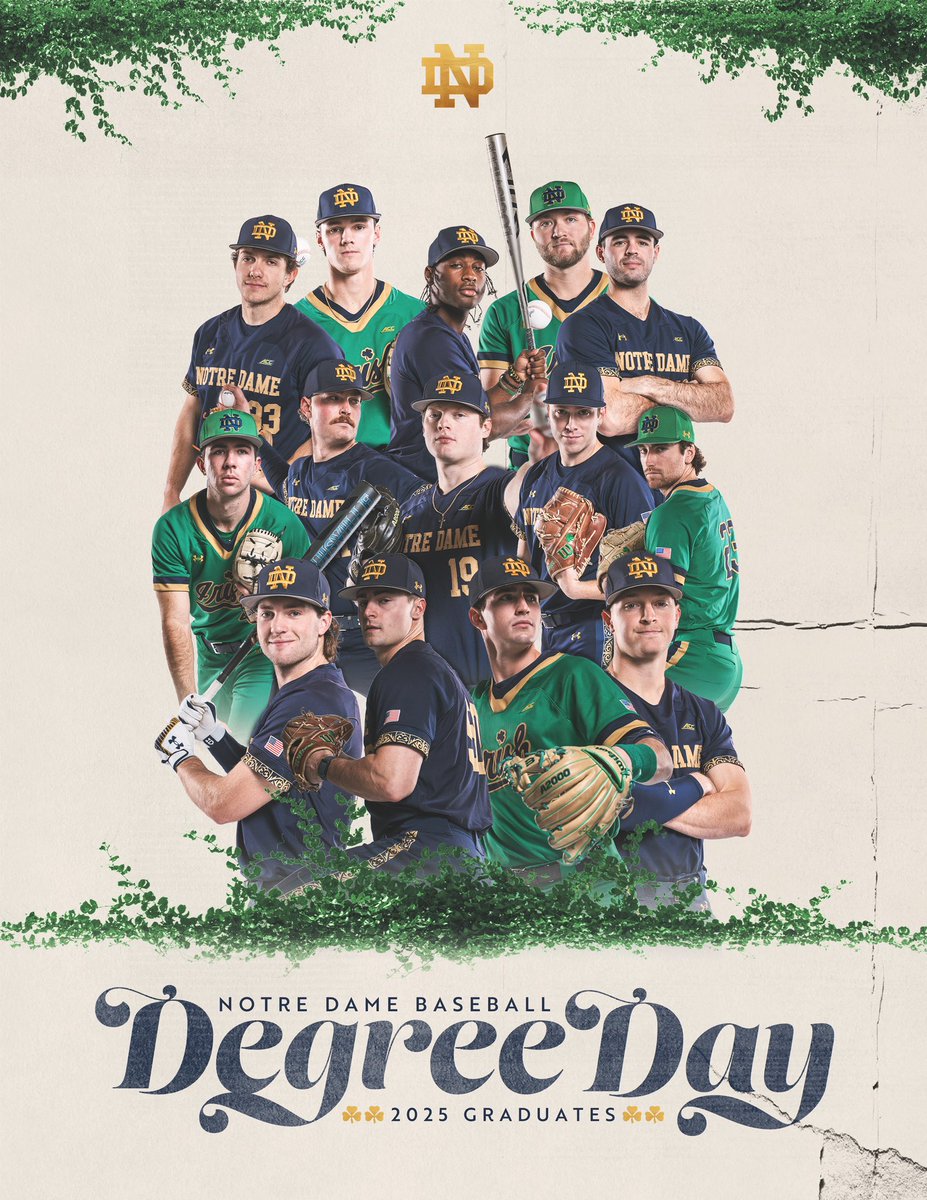 Degree Day! Come celebrate our graduates and cheer on the Irish. The Degree Day recognition starts at 1:20, and gates open at 1!

🆚 Bowling Green 
📍Frank Eck Stadium
⏰ 2:00 PM ET
📺 ACCNX
📊 fightingirish.com/mediastats

#GoIrish ☘️