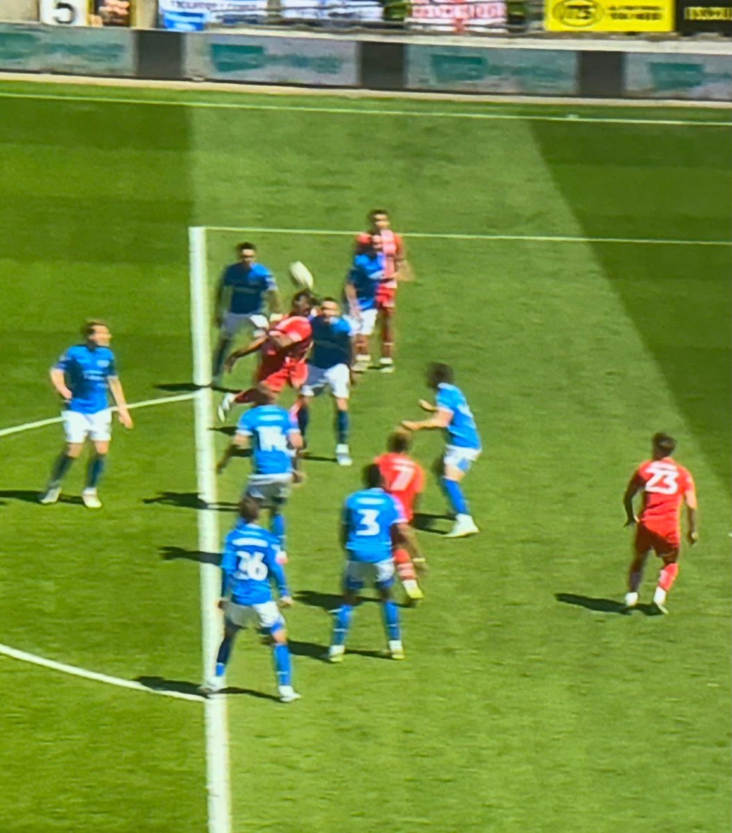 Even his shadow is offside.