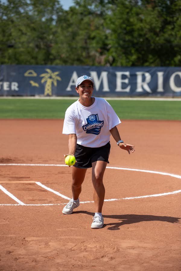 On Friday, we invited the <a href="/NJCAA/">NJCAA</a> DI Women’s Tennis National Champions from Hillsborough Community College across the bridge to Clearwater to be recognized prior to the FCSAA DI SB Championship Game. 

Head coach Sarah Lytle also threw out the ceremonial first pitch…for a strike!