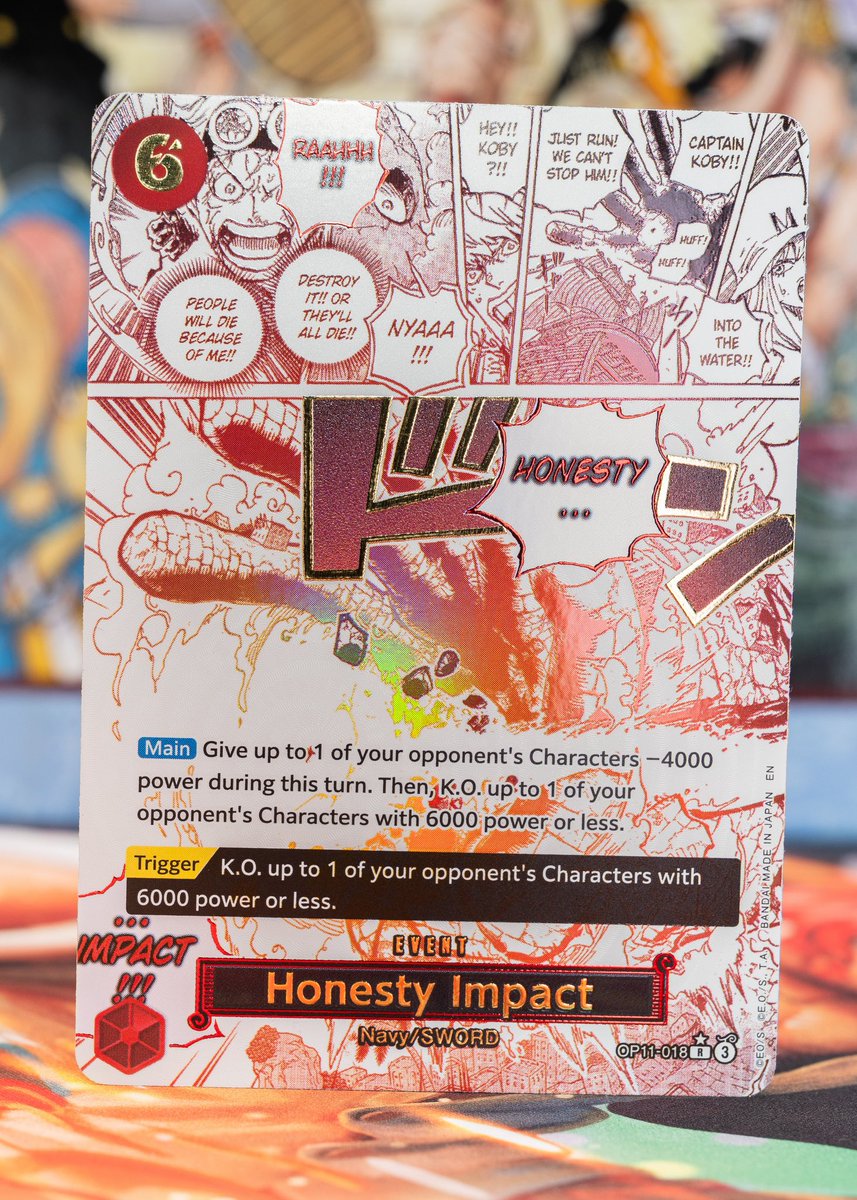 Official in person photos of the ENG alternate art Character card