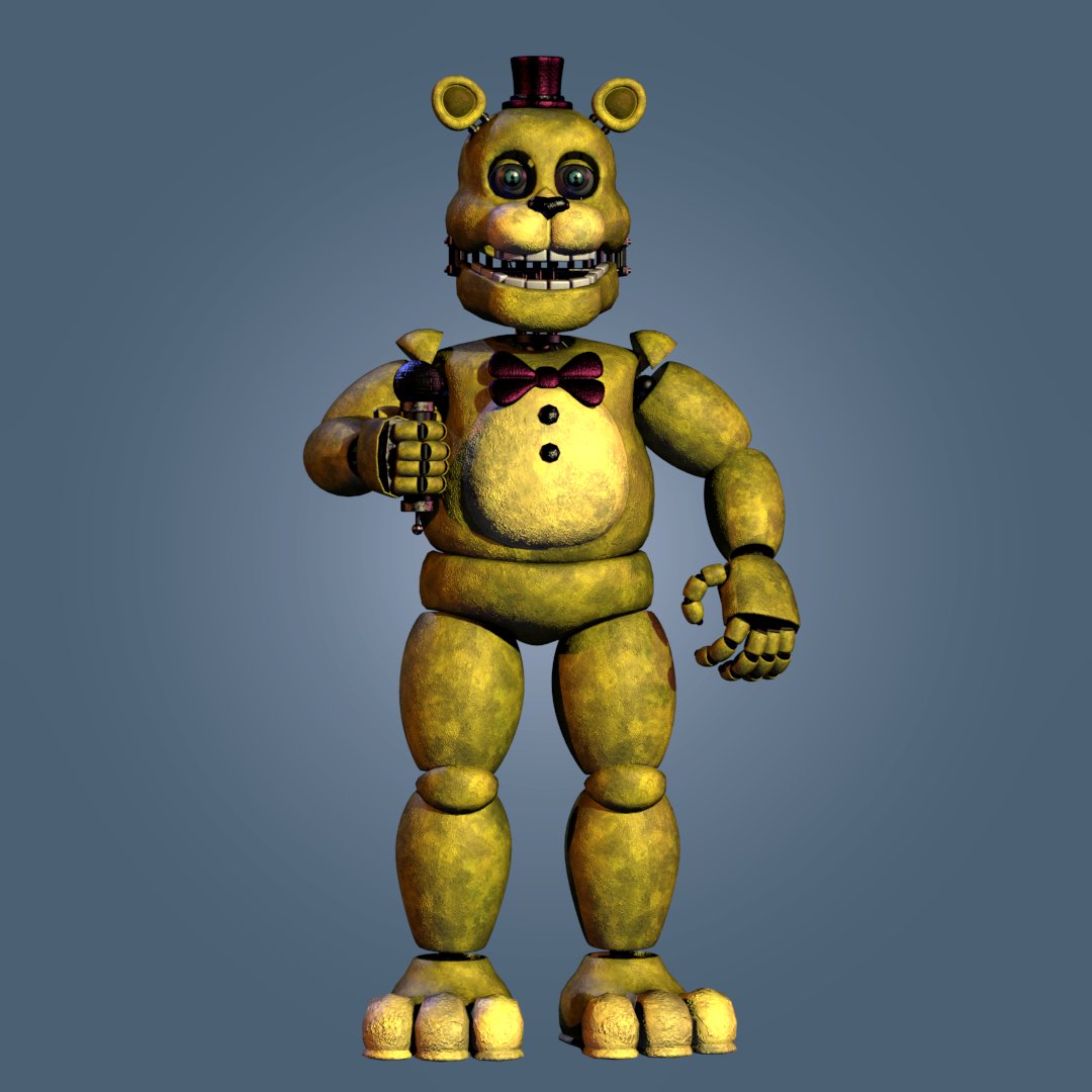 I did this test model of fredbear on my new pc
Textures by Vevaer
#fnaf #blender #fivenightsatfreddys #fnaffanart