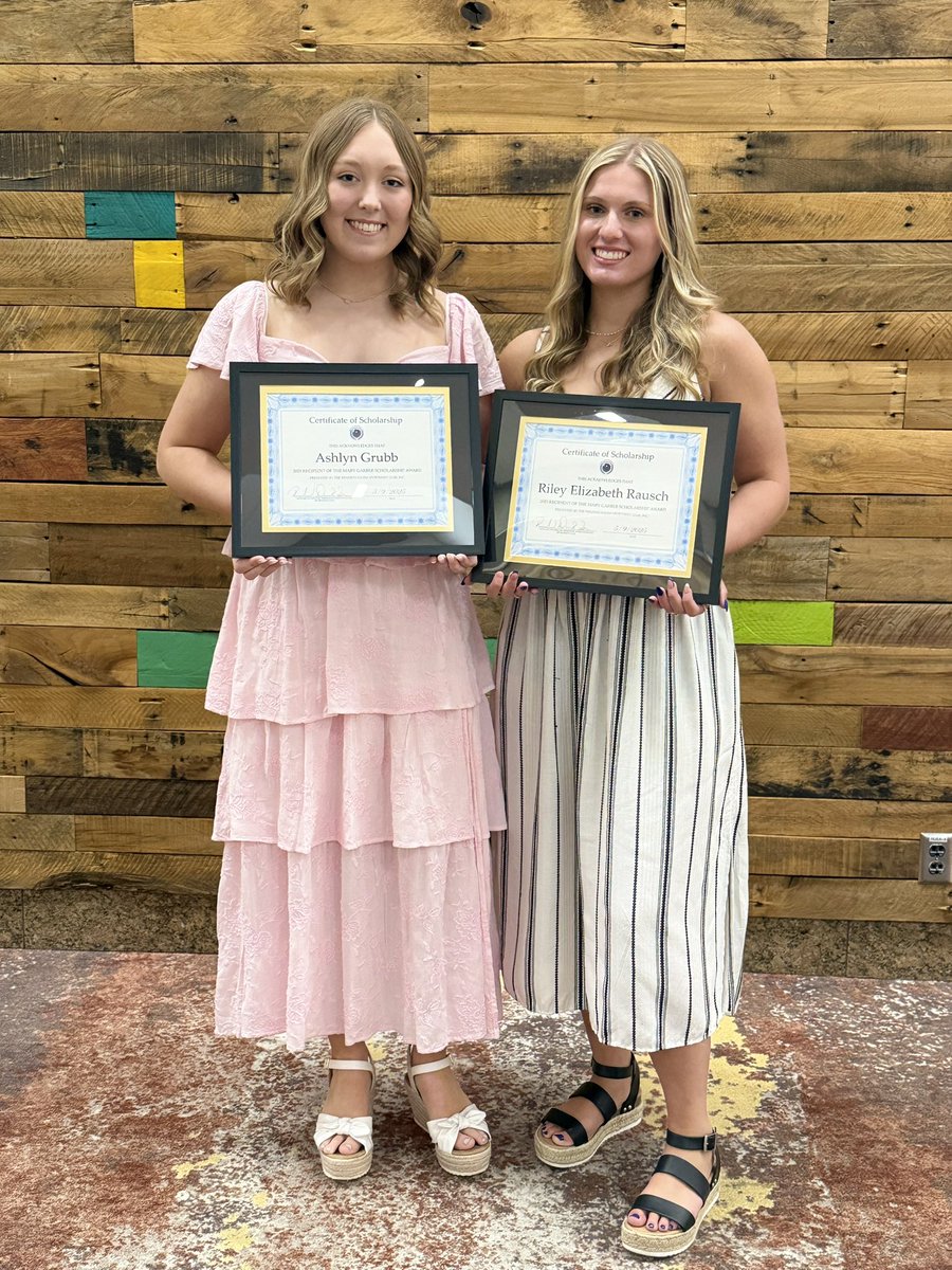These two amazing student-athletes earned scholarships with the Mary Garber Tournament. So very proud of them and thankful for the Winston Salem Sportsmen’s Club for all they do for female sports in our area. #BeOG
<a href="/ashlyn_grubb/">Ashlyn Grubb</a> 
@rileyrausch