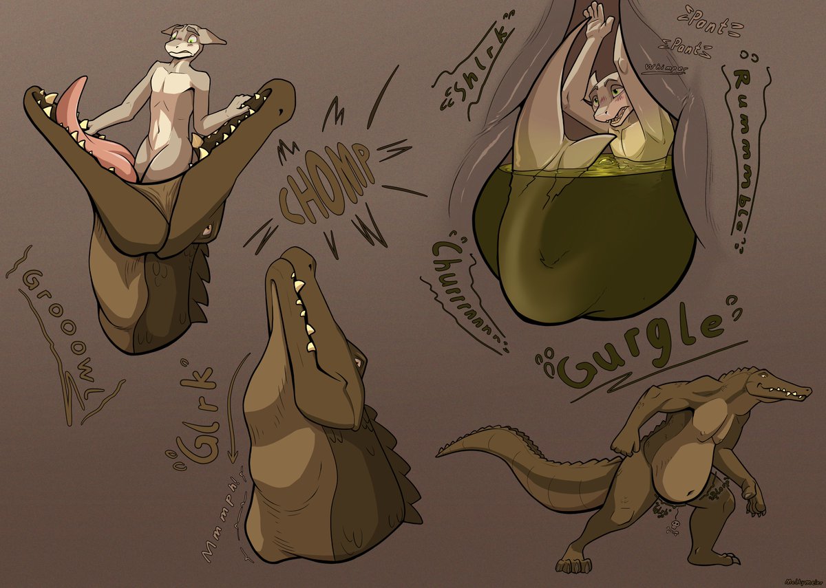 #furryvore  #vore 

Wow, this was a large one. Quite *hard* to finish too. :P

I am fond of the result though.