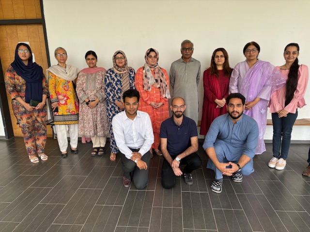 At a time of rising cross-border tensions, We had a deeply engaging session with Nasir Mansoor (NTUF)and Zehra Khan in my MS Economics class on labour laws, trade unions, worker exploitation by global brands, erosion of ideological politics, religious &amp; international fascism,