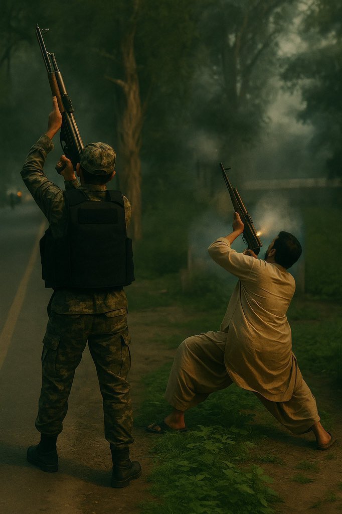 PTVNewsOfficial's tweet image. An image making rounds on social media! 

A Pakistani citizen standing side by side with a Pakistani Army jawan to shoot down enemy drones. 

There is complete unison in our country to stand side by side our security forces in thwarting all nefarious enemy designs.