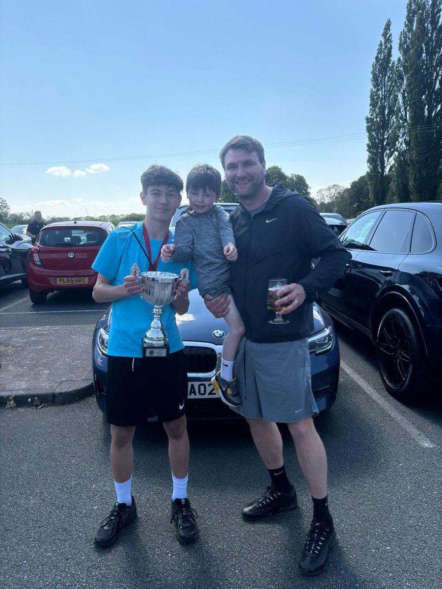 Proud moment, winners of the <a href="/WelshSchoolsFA/">Welsh Schools' F.A.</a> @flinthigh 

Well done Charlie son and well done lads 💙  🏆 ⚽️