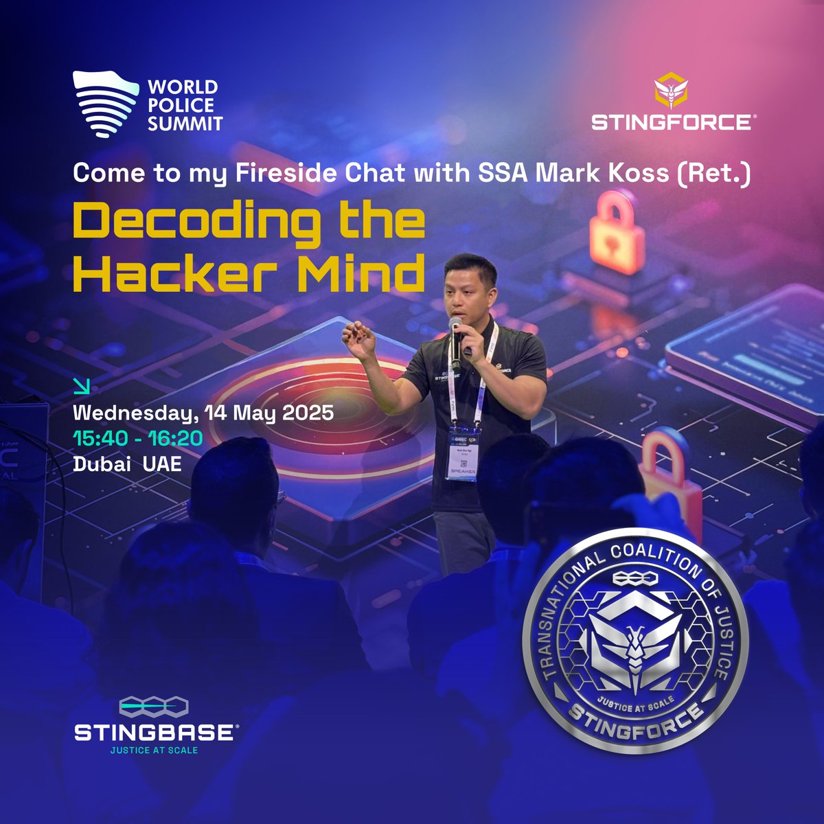 🔐 Decoding the Hacker Mind – Fireside Chat at Dubai World Police Summit

Join me and SSA Mark Koss (Ret.) this Wednesday, 14 May 2025 in Dubai, UAE as we dive deep into the psychology and motivations behind hackers.

What drives them? How do they think? And how can we stay one