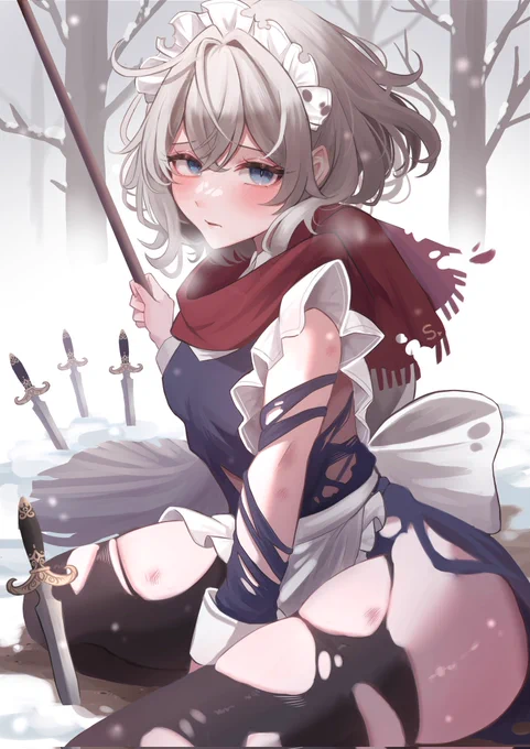 メイドの日(満身創痍な咲夜さん)