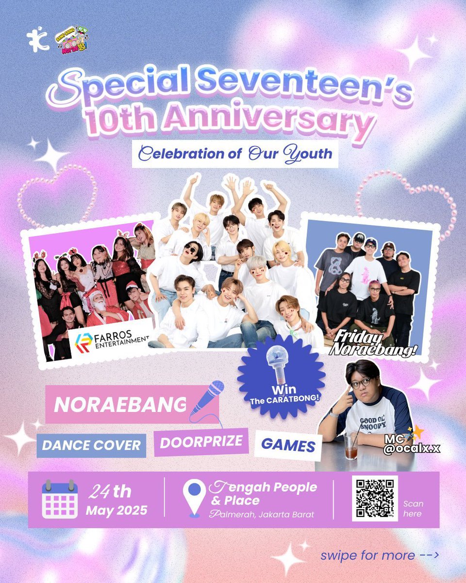 caratstalk's tweet photo. CARATs, 🩷🩵
Rayain anniv SVT yang ke 10 bareng di:
“BANG BANG NORAE방!“ – Special SEVENTEEN’s 10th Anniversary yuk!💎
Swipe right dan klik link https://t.co/CiWXb6UZ3a untuk daftarnya yaa! SEE YOU THEREE🫵🏻🥳
#SEVENTEEN10thAnniv #CARATGathering #SEVENTEEN #10YearsWithSVT https://t.co/Qlj1E8eqxD