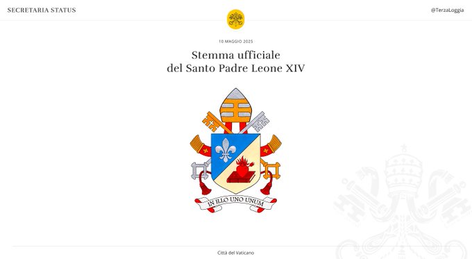 Stemma ufficiale del Santo Padre Leone XIV