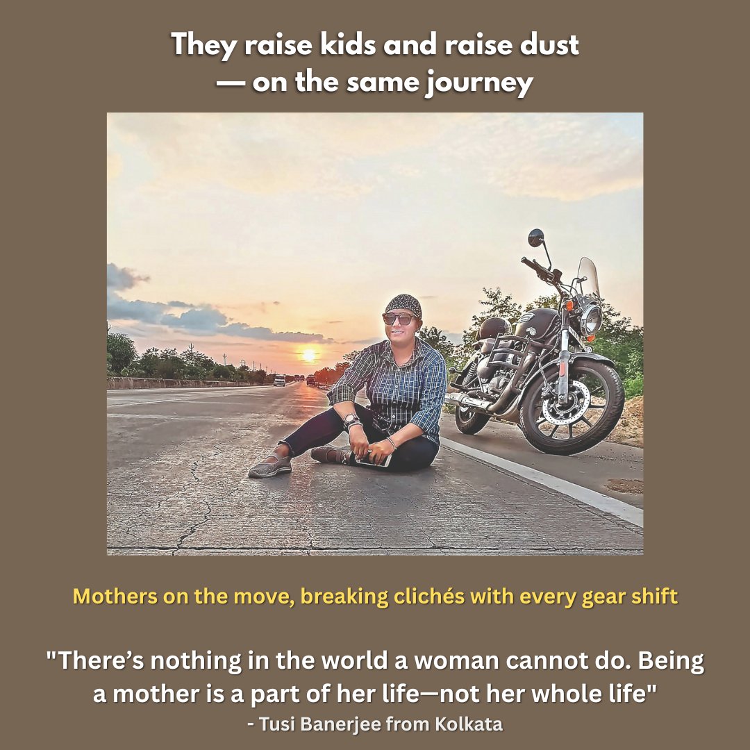 Calcutta_Times's tweet photo. Meet the biker moms who swap school runs for long rides, balance engine grease with bedtime stories, and prove that motherhood and freedom can ride side by side.
#MotherBikers #MomOnWheels #RideToInspire #NotJustAMom #ThrottleAndTenderness https://t.co/K3mWARo0sK