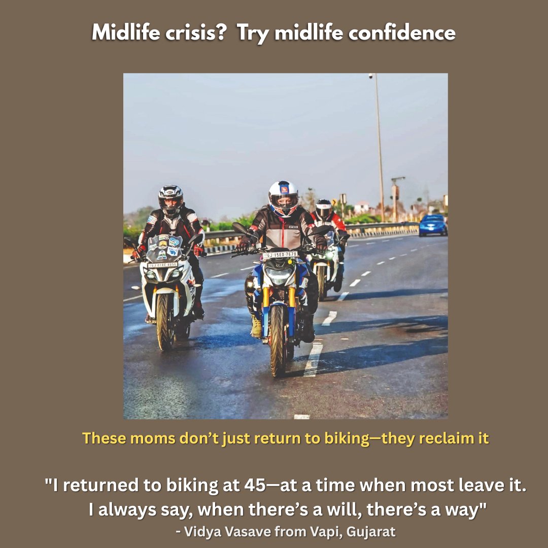 Calcutta_Times's tweet photo. Meet the biker moms who swap school runs for long rides, balance engine grease with bedtime stories, and prove that motherhood and freedom can ride side by side.
#MotherBikers #MomOnWheels #RideToInspire #NotJustAMom #ThrottleAndTenderness https://t.co/K3mWARo0sK