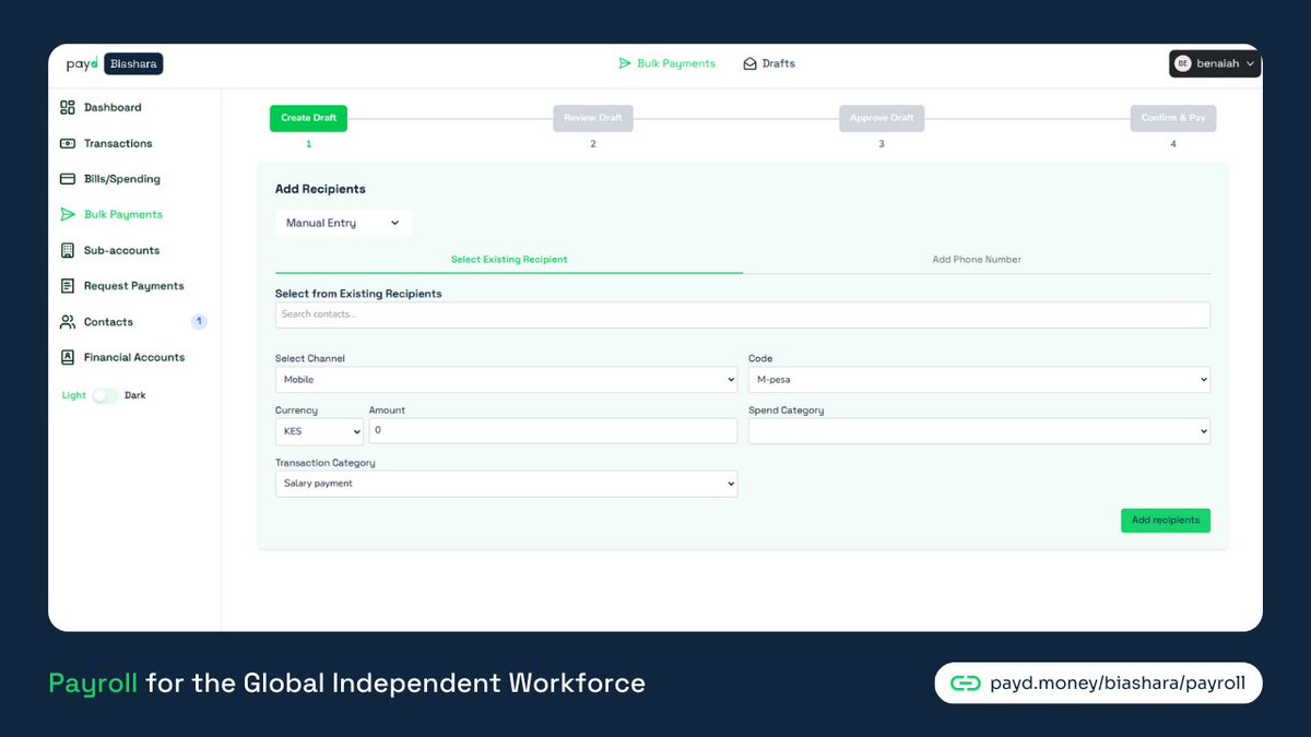 we launched @paydbiashara last month - extending global payments, spend &amp; bill mgmt to borderless businesses

one utility of biashara is simplifying how you pay freelancers, creatives &amp; contractors in 35+ countries

payroll for the future of work
🔗payd.money/biashara/payro…