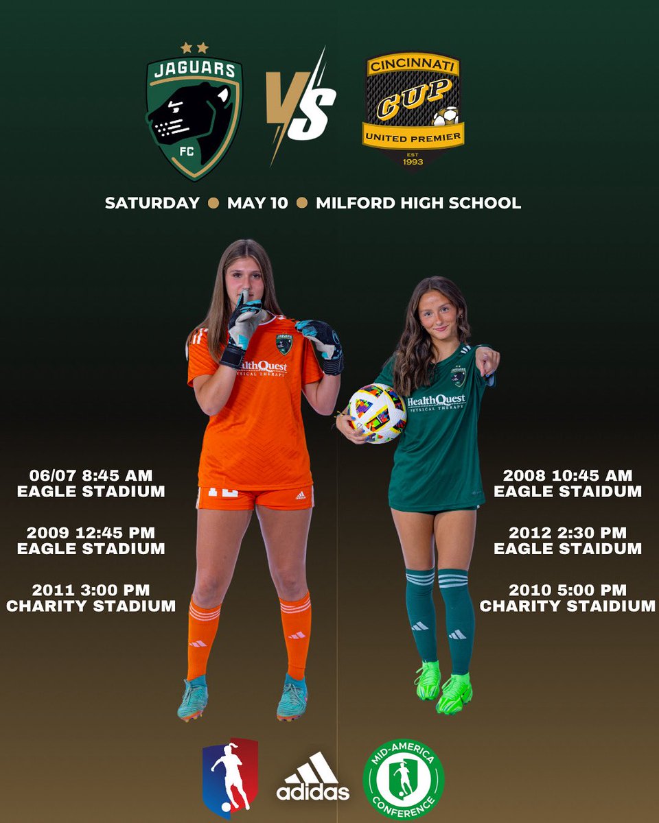 Michigan Jaguars FC Academy (@jaguarsacademy) on Twitter photo Full slate of matches today for our <a href="/GAcademyLeague/">Girls Academy</a> teams! All six are in Cincinnati taking on <a href="/CUPGirlsGA/">CUP Girls Academy</a> in a Mid America Conference Showdown! Good Luck Girls! Full slate of matches today for our <a href="/GAcademyLeague/">Girls Academy</a> teams! All six are in Cincinnati taking on <a href="/CUPGirlsGA/">CUP Girls Academy</a> in a Mid America Conference Showdown! Good Luck Girls!