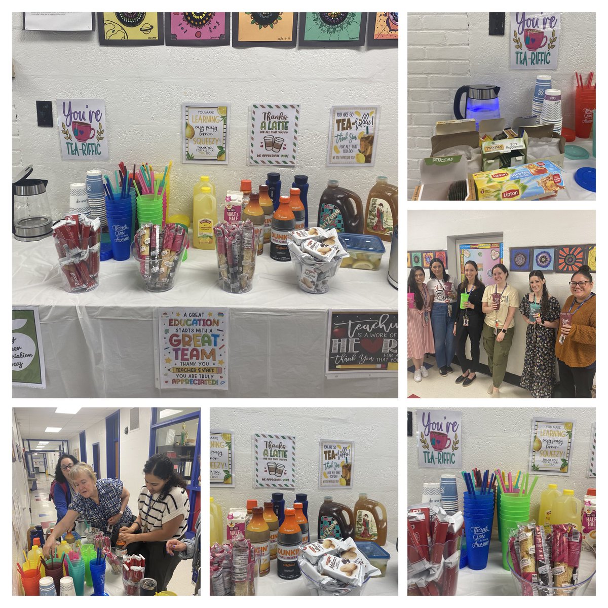 Hernandez_PCSD's tweet image. Tea-riffic Teachers deserve refreshing iced tea, coffee and lemonade with sweet treats. It’s a great way to start the day! #TeacherAppreciationWeek2025