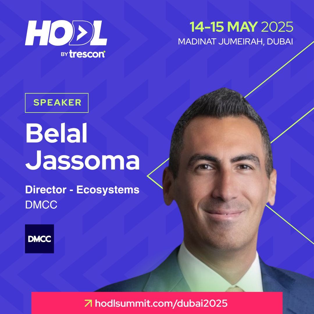 Powering Dubai’s digital rise — <a href="/Bjassoma/">Belal Jassoma</a> joins <a href="/HODLbyTrescon/">HODL (Formerly WBS)</a> 2025!

As Director of Ecosystems at <a href="/DMCCAuthority/">DMCC</a>, he’s shaping the UAE’s innovation agenda across crypto, gaming, AI &amp; finance.

🎟️ Join the frontier: hubs.li/Q03lXjHD0

#DeFi #HODL2025 #Blockchain #Web3