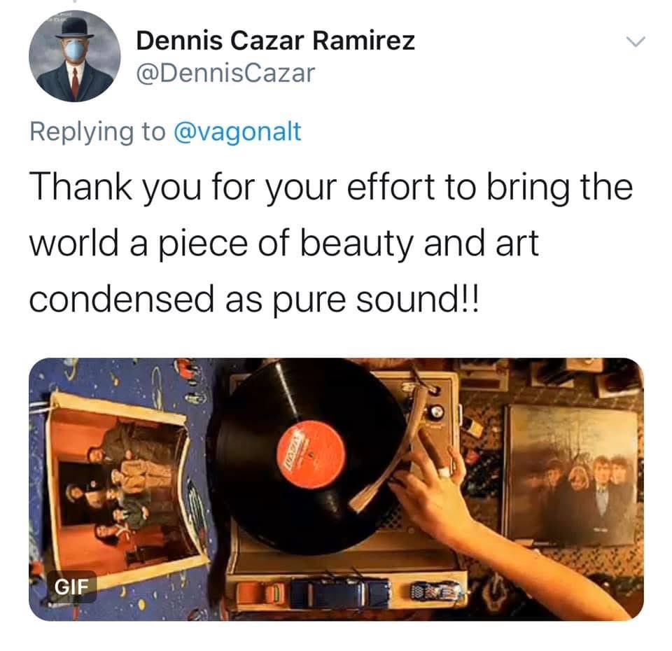 It’s words like these that make me continue with El Vagón Alternativo. Thank you to everyone who feel the same as this listener
Son palabras como estas que me hacen continuar con El Vagón Alternativo. Gracias a todos los que sienten lo mismo que este oyente #elvagonalternativo