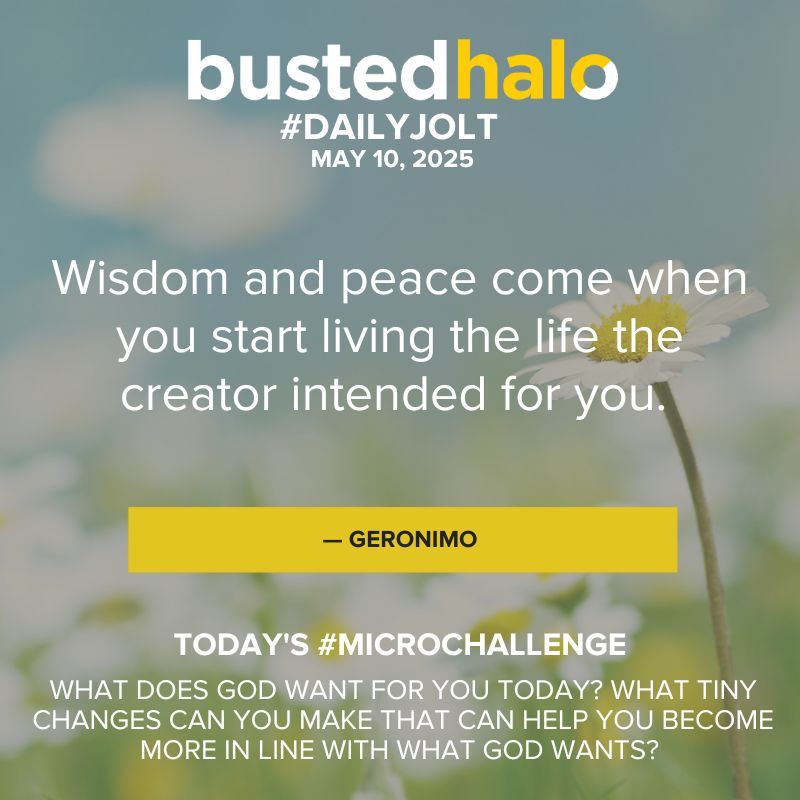 BustedHalo's tweet image. Today&apos;s #DailyJolt comes from #Geronimo.
