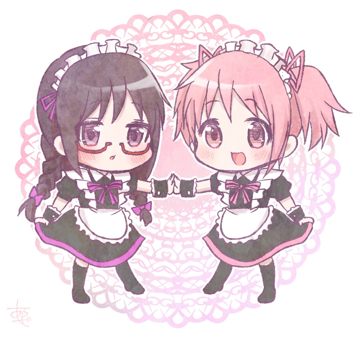_panda_u_k's tweet image. おかえりなさいませ💕
＃まどマギ
#メイドの日2025
