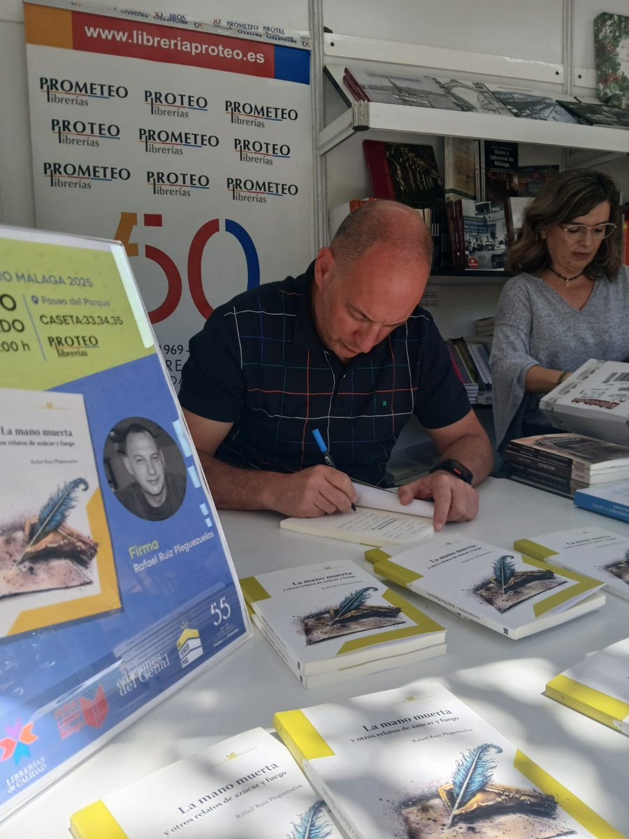 Editorial Villa de Indianos (@villadeindianos) on Twitter photo Gracias a todos los que nos habéis pasado a hablar con <a href="/rpleguezuelos/">R. Ruiz Pleguezuelos</a> en la <a href="/FLMalaga/">Feria del Libro de Málaga</a> sobre «La mano muerta y otros relatos de azúcar y fuego», libro finalista del Premio Andalucía de la Crítica. Gracias a todos los que nos habéis pasado a hablar con <a href="/rpleguezuelos/">R. Ruiz Pleguezuelos</a> en la <a href="/FLMalaga/">Feria del Libro de Málaga</a> sobre «La mano muerta y otros relatos de azúcar y fuego», libro finalista del Premio Andalucía de la Crítica.