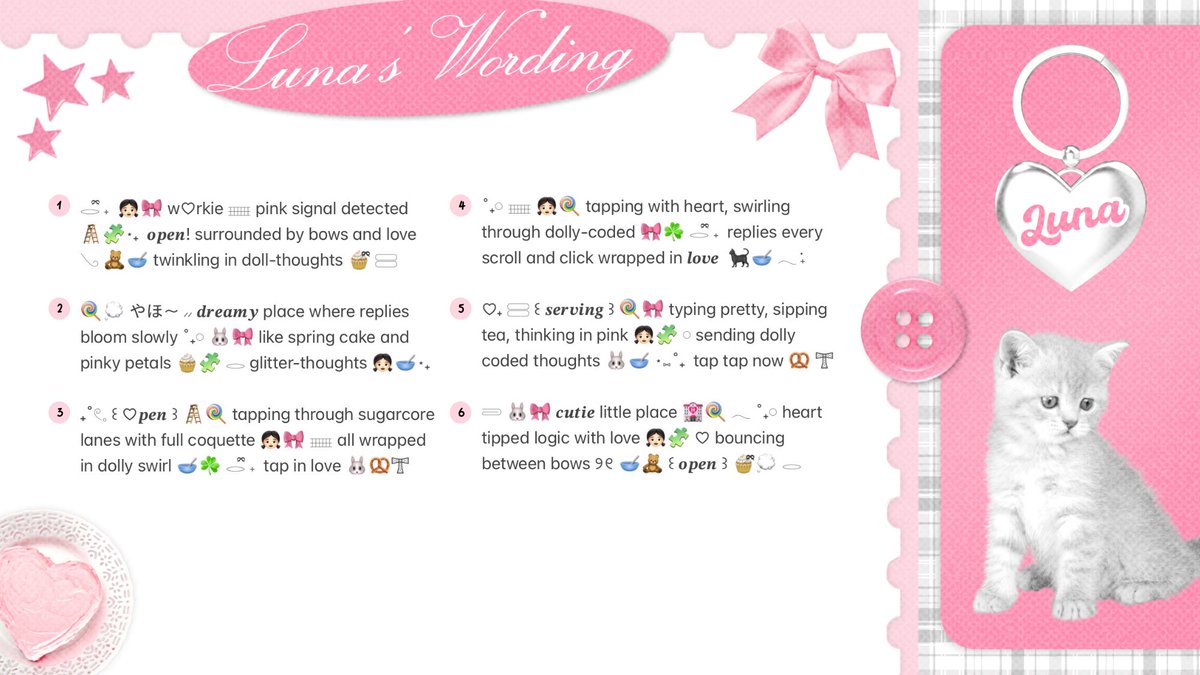 help repost please? thank you! ♡

luna’s lovely wording is here! 🐰🎀 six ready stock bio wording to make your profile extra cute . . <3 kindly look the ALT for prices! 👧🏻💬 don’t let them sit too long, sweetie 🍭 ⋆⑅˚₊

#zonauang #zonajajan