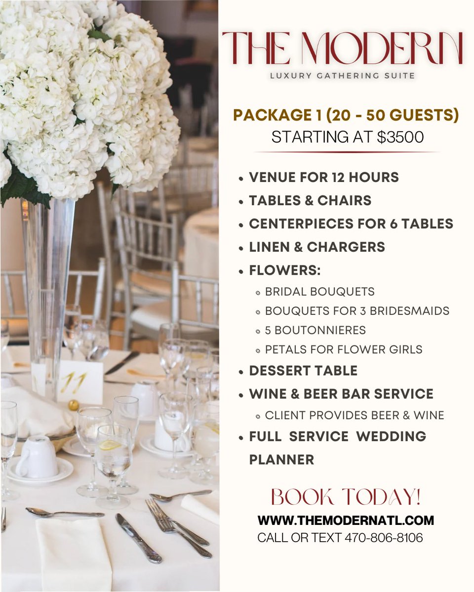 uhhlicia_'s tweet photo. If you want to have a micro wedding THIS YEAR, I have a free venue for you. Must pay for decor using my planner. This will be around $2k for up to 80 guest. Pick a package &amp; DM me! Flyers include venue cost so you pay less than what’s listed. See venue @ https://t.co/SOXbXeT4oU https://t.co/KzpkJZGKpN