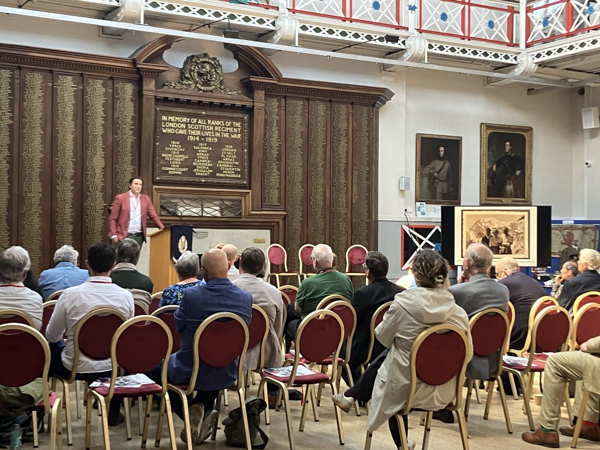 ww2research's tweet image. Former British soldier and Afghanistan veteran, Emile Simpson, speaking about his family connection to the Italian Resistance and the Sandakan death march.
Happening at the Peace in Europe Conference today at the London Scottish Centre @EGPOSullivan