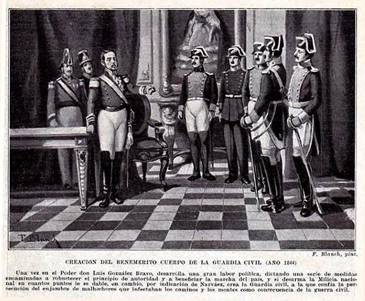 historiabar's tweet photo. El 13 de mayo de 1844, se firmó el decreto de creación de la Guardia Civil por el gobierno de Isabel II, cuerpo destinado a garantizar el orden público en zonas rurales y caminos. @guardiacivil https://t.co/ZpTTeKmgbX