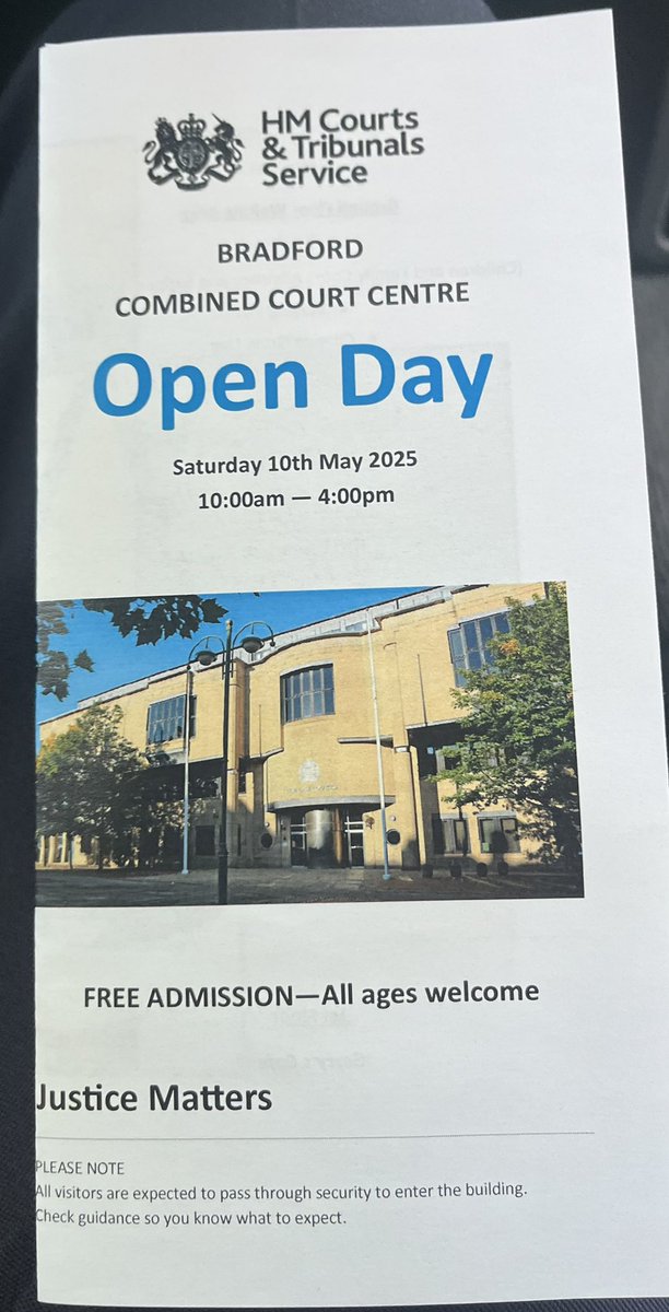 Ed Anderson, Lord Lieutenant of West Yorkshire (@lordltwy) on Twitter photo A fascinating morning at Bradford Courts Open Day with <a href="/HSWestYorkshire/">Prof Adeeba Malik CBE DL</a> <a href="/LordMayorBD/">Bradford Lord Mayor</a> <a href="/WYPJohnRobins/">John Robins QPM DL</a>. All branches of the justice system represented and hundreds of young people and families gaining an insight and consider possible careers. Thanks to everyone who gave their time. A fascinating morning at Bradford Courts Open Day with <a href="/HSWestYorkshire/">Prof Adeeba Malik CBE DL</a> <a href="/LordMayorBD/">Bradford Lord Mayor</a> <a href="/WYPJohnRobins/">John Robins QPM DL</a>. All branches of the justice system represented and hundreds of young people and families gaining an insight and consider possible careers. Thanks to everyone who gave their time.
