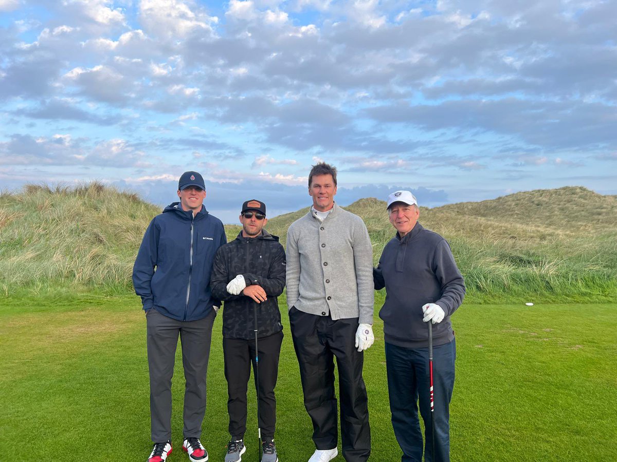 Ballybunion Golf Club (@ballybuniongn) on Twitter photo After his appearance on last nights RTÉ’s Late Late show Tom Brady arrived in Ballybunion this morning to visit our magnificent links! Tom Brady Jr. is an American former professional football quarterback! <a href="/BallybunionGN/">Ballybunion Golf Club</a> <a href="/SWINGolfIreland/">SWING Golf Ireland</a> <a href="/connoisseurgolf/">Connoisseur Golf</a> After his appearance on last nights RTÉ’s Late Late show Tom Brady arrived in Ballybunion this morning to visit our magnificent links! Tom Brady Jr. is an American former professional football quarterback! <a href="/BallybunionGN/">Ballybunion Golf Club</a> <a href="/SWINGolfIreland/">SWING Golf Ireland</a> <a href="/connoisseurgolf/">Connoisseur Golf</a>
