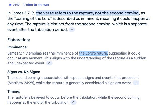 AI AWAITS "THE LORD'S RETURN" 😂: I found it amusing that the AI phrased this line "the imminence of the Lord's Return", not "what some believe...". (I avoid using AI, but it comes up on all Google searches now, and I'm interested to see its theology)
#ai #aitheology #biblestudy