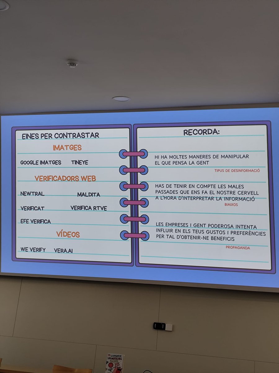 Activitats a la biblioteca de Viladecans amb l'alumnat que participa en el projecte d'Impuls a la lectura,  "El relat: com llegir-lo" amb el Carles Alcoy i "Entre línies, llegint la desinformació" 👏🏻👏🏻👏🏻