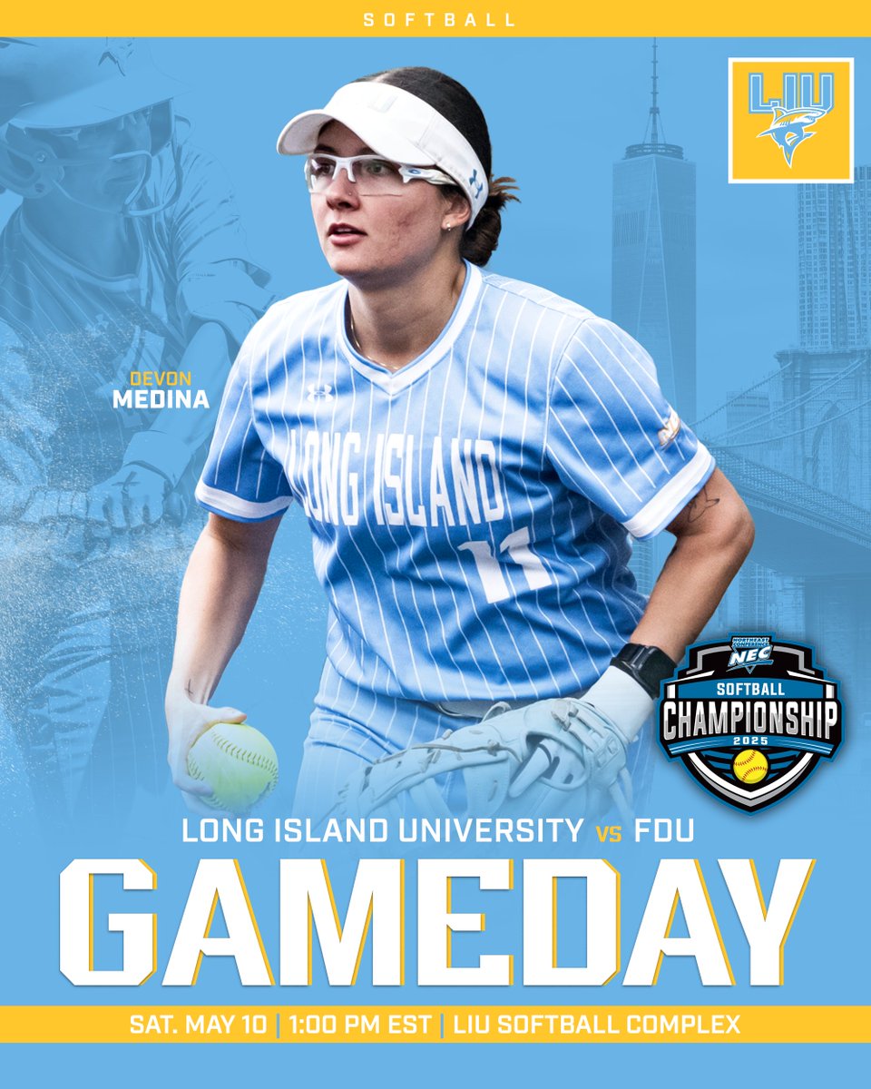 Back on the field today at the NEC Tournament!

🆚 No. 3 seed FDU
📍Brooklyn, N.Y.
🕰️ 1:00 p.m.
📊 liuathletics.com/sidearmstats/s…
📺 ESPN+, NEC Front Row