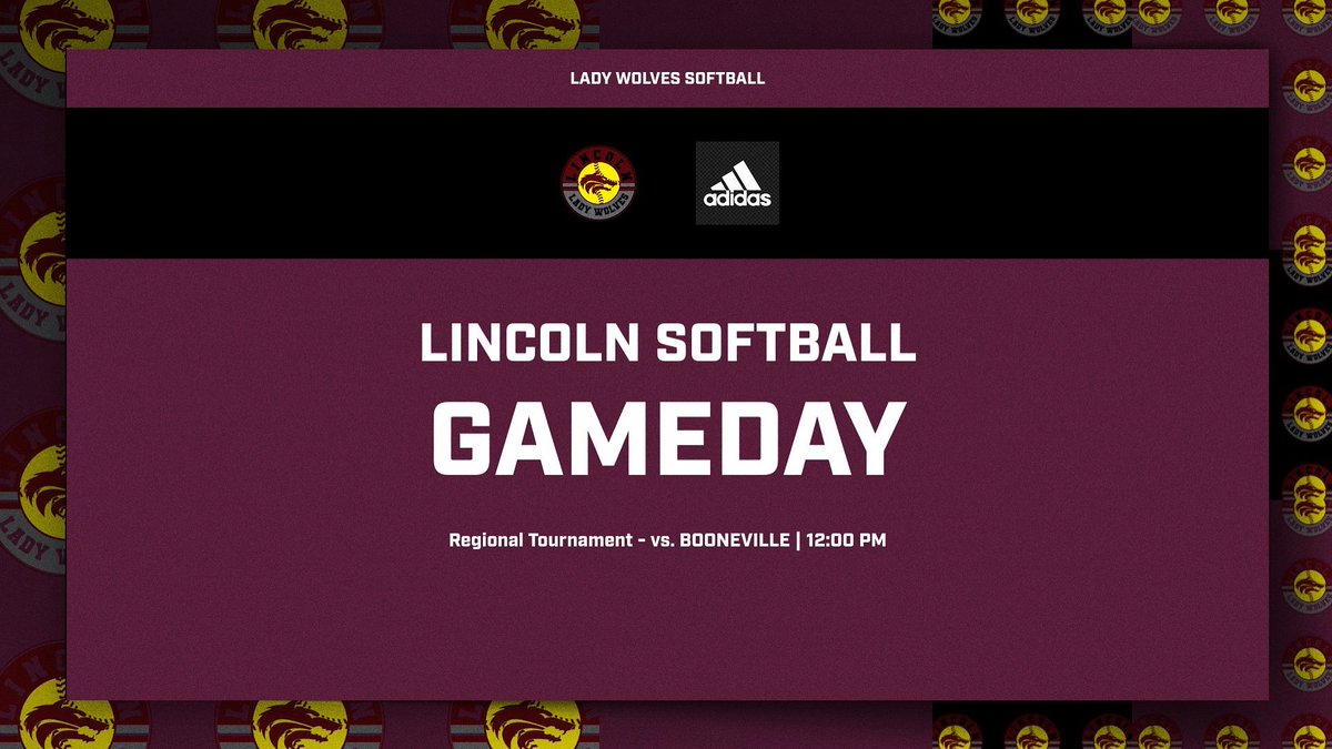 LincolnWolvesSB's tweet image. 🥎 Game Day
🎟 Regional Tournament 
🆚 Booneville High School
📍Lady Wolves Softball Field
⌚️ 12:00 PM First Pitch

Come out and support the Lady Wolves in the regional tournament today! It will be their last game in Lincoln this season!🐺🥎 #goladywolves