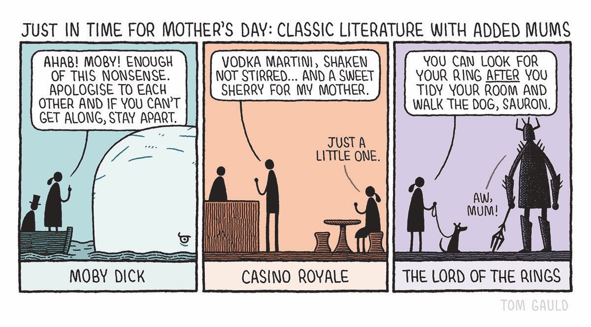 a cartoon reminder that it’s probably Mother’s Day tomorrow unless you are in the UK.