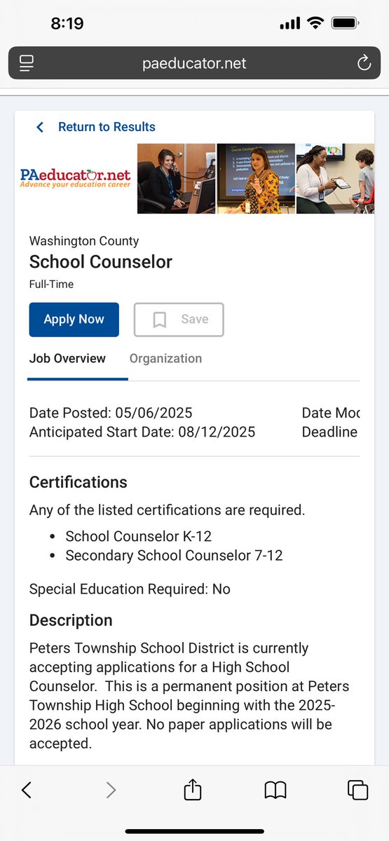 Ashli Detweiler (@ashli_detweiler) on Twitter photo Come join us! <a href="/PetersTwp/">Peters Twp Schools</a> High School is looking for an additional counselor for the 25-26 school year! paeducator.net/search?keyword… Come join us! <a href="/PetersTwp/">Peters Twp Schools</a> High School is looking for an additional counselor for the 25-26 school year! paeducator.net/search?keyword…