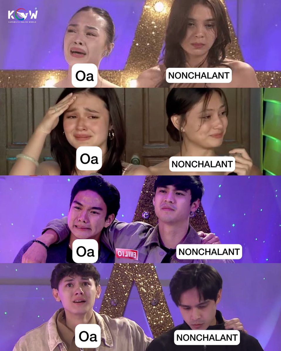 OA VERSUS NONCHALANT! Consistent 😅😭😂😂😂 

#PBBCelebrityCollabEdition <a href="/PBBabscbn/">Pinoy Big Brother</a>