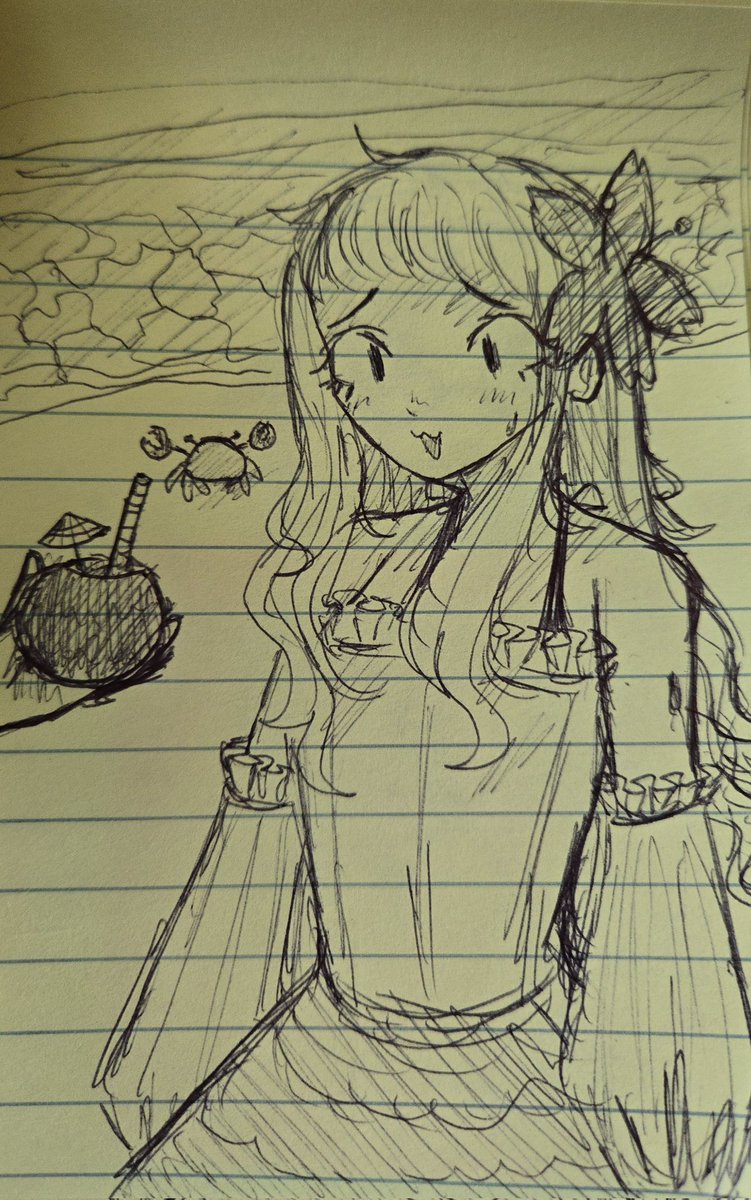 optus_arts's tweet photo. Asahi, a girl from a game (that I may or may not ever make) taking place in some tropical islands https://t.co/Pgutt4kREY
